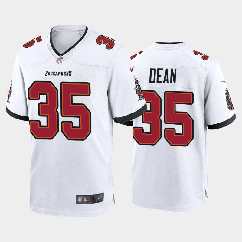 Men Tampa Bay Buccaneers 35 Jamel Dean Nike White Game NFL Jersey